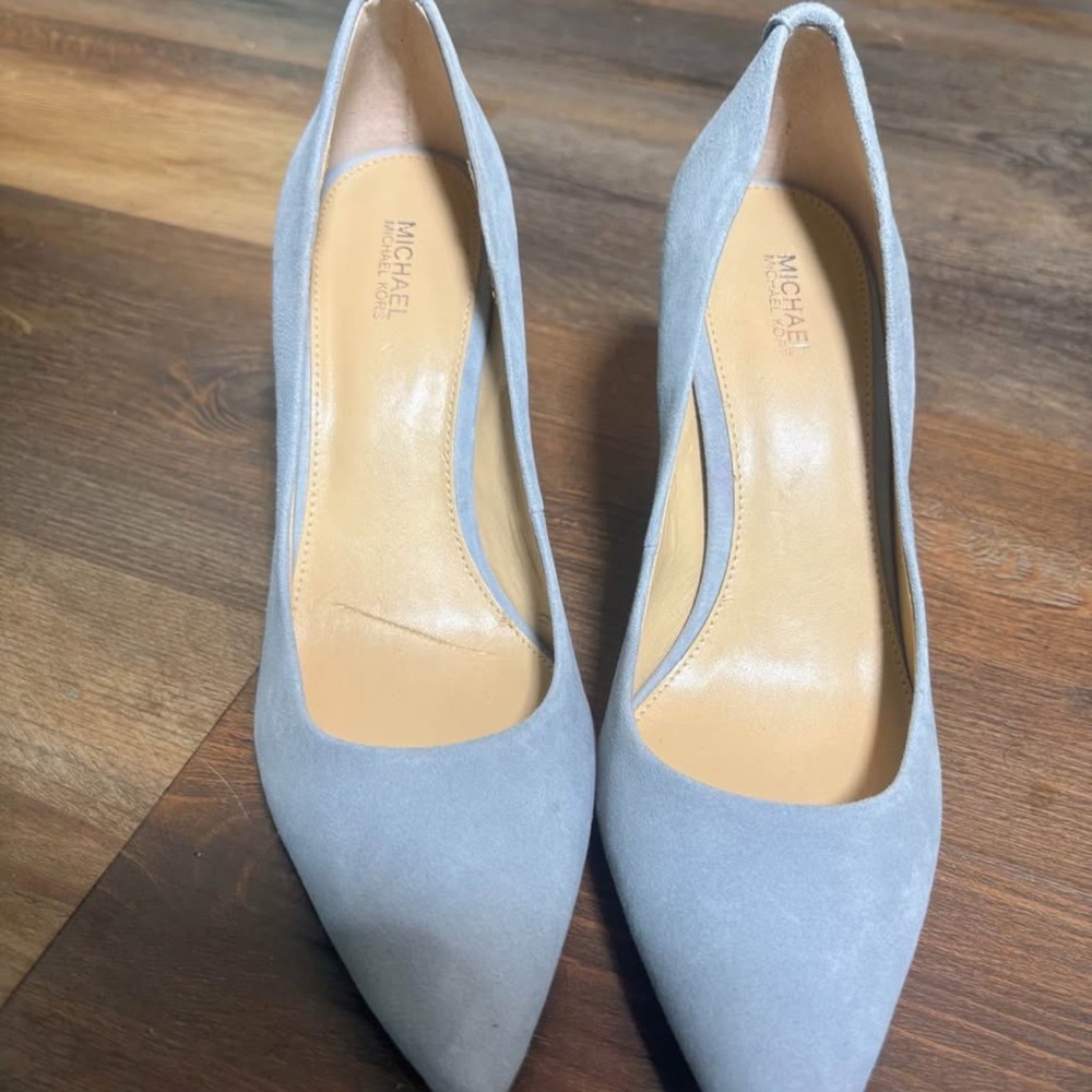 Michael Kors Women's Suede Gray Heels